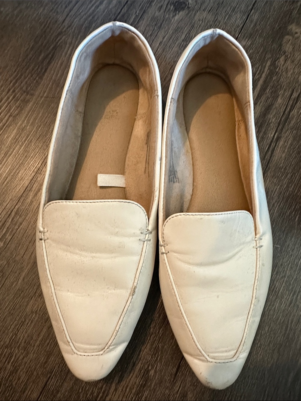 Target White Leather Slip-On Loafers